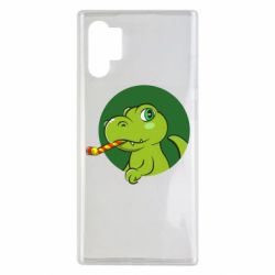 Чехол для Samsung Note 10 Plus Праздничный динозавр - PrintSalon