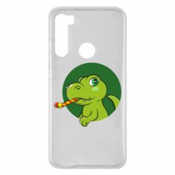 Чехол для Xiaomi Redmi Note 8 Праздничный динозавр - PrintSalon
