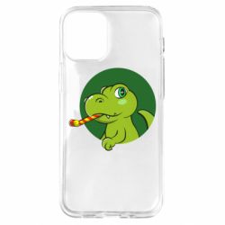 Чехол для iPhone 12 mini Праздничный динозавр - PrintSalon