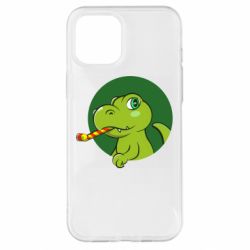 Чехол для iPhone 12 Pro Max Праздничный динозавр - PrintSalon