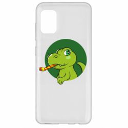 Чехол для Samsung A31 Праздничный динозавр - PrintSalon