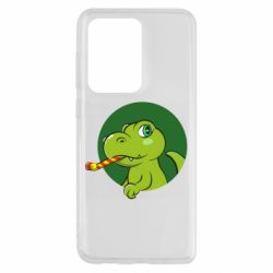 Чехол для Samsung S20 Ultra Праздничный динозавр - PrintSalon