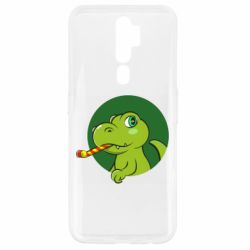Чехол для Oppo A5/A9 2020 Праздничный динозавр - PrintSalon