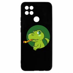 Чехол для Oppo A15s/A15 Праздничный динозавр - PrintSalon