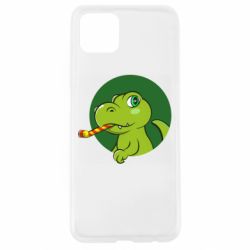 Чехол для Oppo A92s Праздничный динозавр - PrintSalon