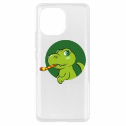Чехол для Xiaomi Mi11 Праздничный динозавр - PrintSalon