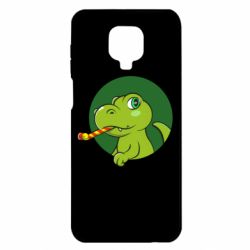 Чехол для Xiaomi Redmi Note 9S/9Pro/9Pro Max Праздничный динозавр - PrintSalon