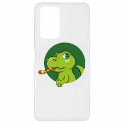 Чехол для Xiaomi Redmi Note 10 Pro Праздничный динозавр - PrintSalon