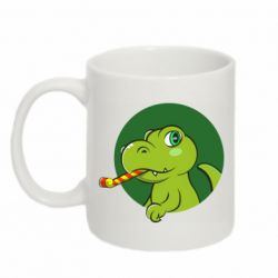 Чашка 320ml Праздничный динозавр