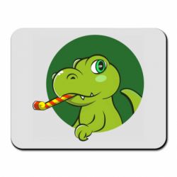 Коврик для мыши Праздничный динозавр - PrintSalon