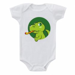 Детский бодик Праздничный динозавр - PrintSalon