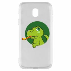 Чехол для Samsung J3 2017 Праздничный динозавр - PrintSalon