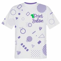 Мужская футболка 3D PrintSalon logo-PrintSalon Мужская футболка 3D PrintSalon logo