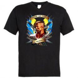 Мужская футболка  с V-образным вырезом Прислів'я "рабів до раю не пускають" - PrintSalon