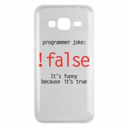 Чехол для Samsung J3 2016 Programmer joke: !false