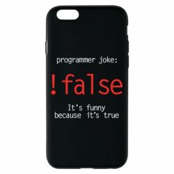 Чехол для iPhone 6/6S Programmer joke: !false - PrintSalon