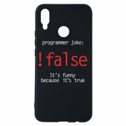 Чехол для Huawei P Smart Plus 2018 Programmer joke: !false - PrintSalon