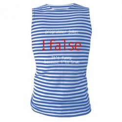 Майка-тельняшка Programmer joke: !false - PrintSalon