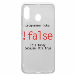 Чехол для Samsung A30 Programmer joke: !false - PrintSalon