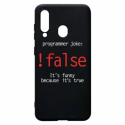 Чехол для Samsung A60 Programmer joke: !false - PrintSalon