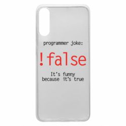 Чехол для Samsung A70 Programmer joke: !false - PrintSalon