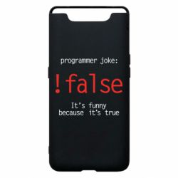 Чехол для Samsung A80 Programmer joke: !false - PrintSalon