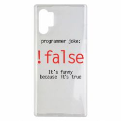 Чехол для Samsung Note 10 Plus Programmer joke: !false - PrintSalon