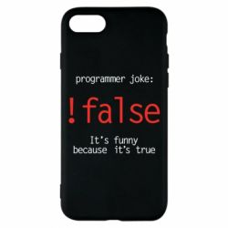 Чехол для iPhone 7 Programmer joke: !false - PrintSalon