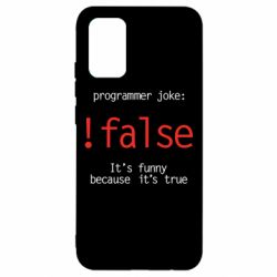 Чехол для Samsung A02s/M02s Programmer joke: !false - PrintSalon