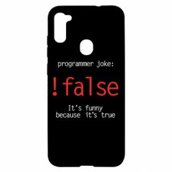 Чехол для Samsung A11/M11 Programmer joke: !false - PrintSalon