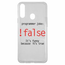 Чехол для Samsung A20s Programmer joke: !false - PrintSalon