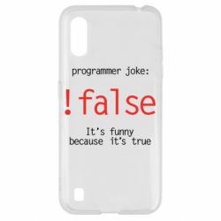 Чехол для Samsung A01/M01 Programmer joke: !false