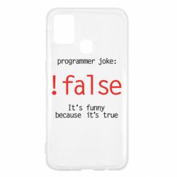 Чехол для Samsung M31 Programmer joke: !false - PrintSalon