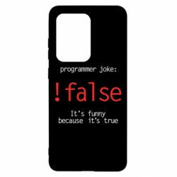 Чехол для Samsung S20 Ultra Programmer joke: !false - PrintSalon