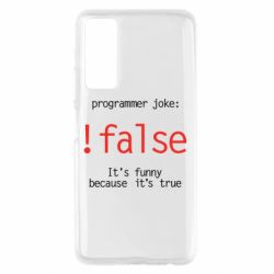 Чехол для Huawei P Smart 2021 Programmer joke: !false - PrintSalon