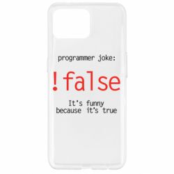 Чехол для Oppo Reno 4 Lite Programmer joke: !false