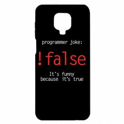 Чехол для Xiaomi Redmi Note 9S/9Pro/9Pro Max Programmer joke: !false - PrintSalon