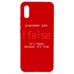 Чехол для Xiaomi Redmi 9a Programmer joke: !false - PrintSalon