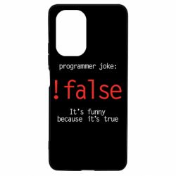 Чехол для Xiaomi Poco F3/K40 Programmer joke: !false - PrintSalon