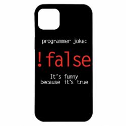 Чехол для iPhone 14 Plus Programmer joke: !false - PrintSalon