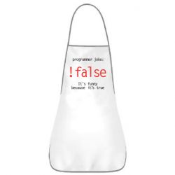 Фартук Programmer joke: !false - PrintSalon