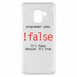 Чехол для Samsung A8 2018 Programmer joke: !false