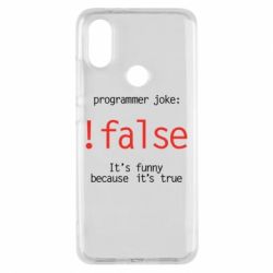Чехол для Xiaomi Mi A2 Programmer joke: !false - PrintSalon