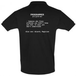 Мужское поло Programmer - PrintSalon