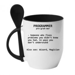 Чашка з ложкою Programmer - PrintSalon