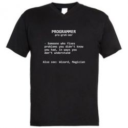 Мужская футболка  с V-образным вырезом Programmer