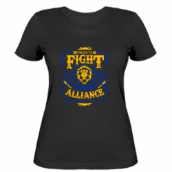 Жіноча футболка Proud to fight for the Alliance - PrintSalon