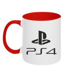 Чашка двокольорова PS 4 Logo - PrintSalon