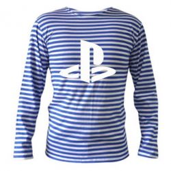 Тельняшка с длинным рукавом PS Logo - PrintSalon