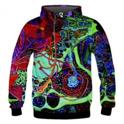 Мужское 3D худи Psychedelic 1 - PrintSalon
